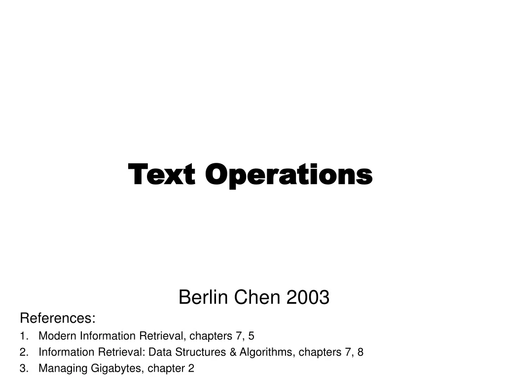 text operations