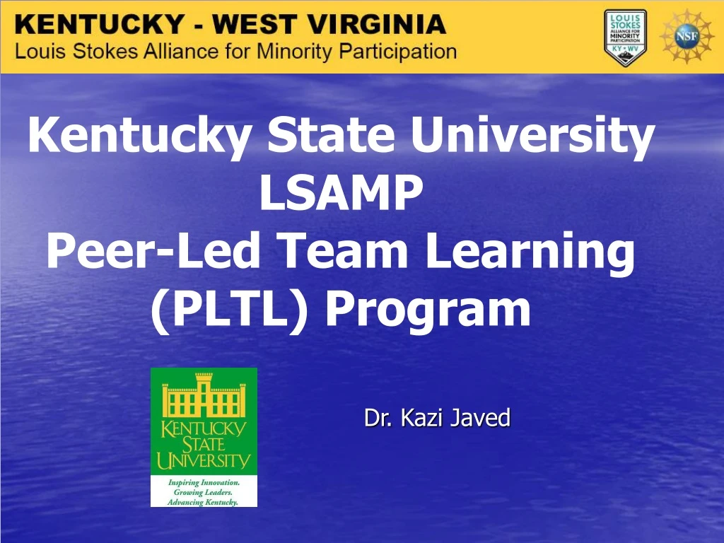 kentucky state university lsamp peer led team learning pltl program