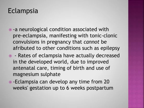 Eclampsia