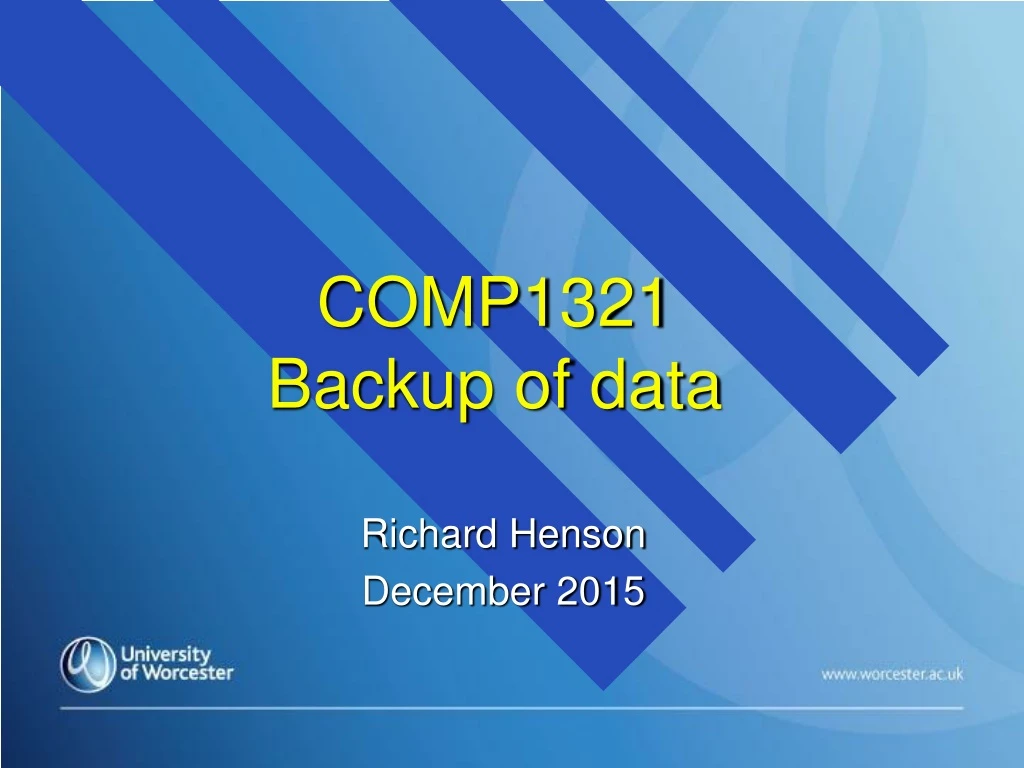 comp1321 backup of data