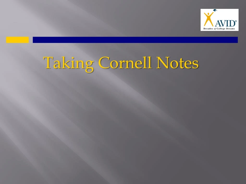 taking cornell notes