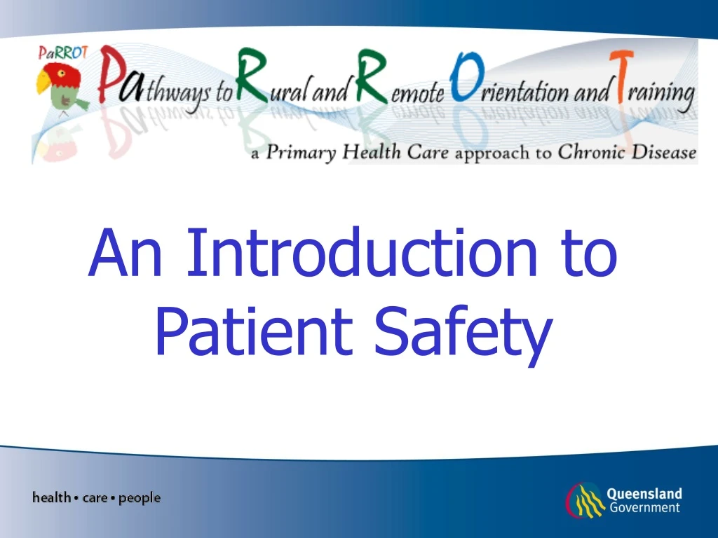 PPT - An Introduction To Patient Safety PowerPoint Presentation, Free ...