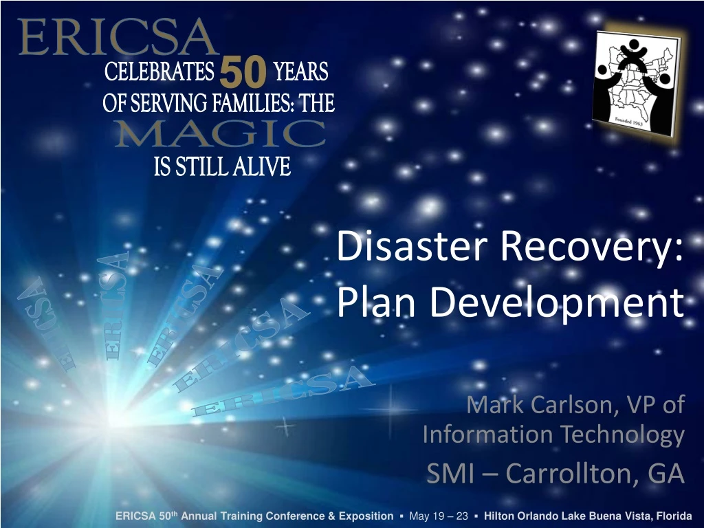 disaster recovery plan development