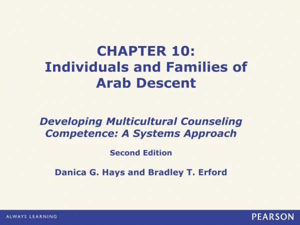 CHAPTER 10: Individuals and Families of  Arab Descent