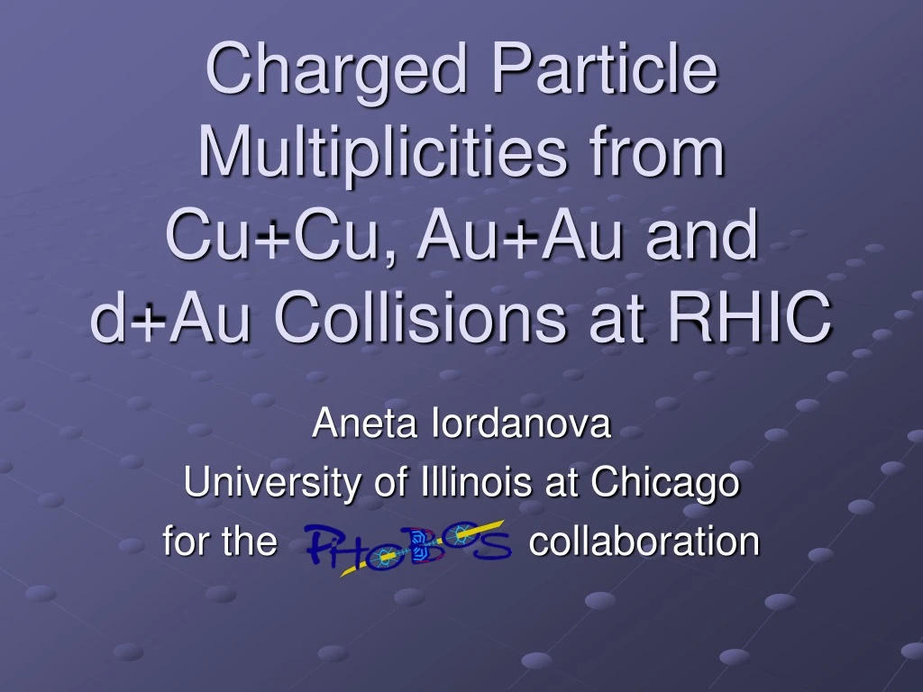 charged particle multiplicities from cu cu au au and d au collisions at rhic