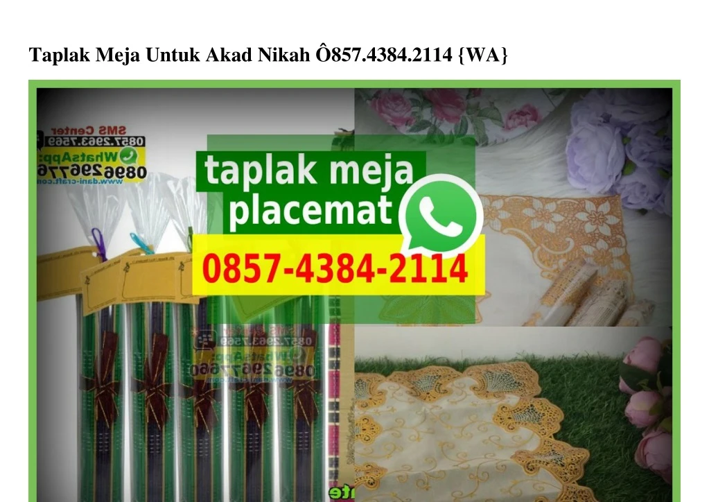 taplak meja untuk akad nikah 857 4384 2114 wa