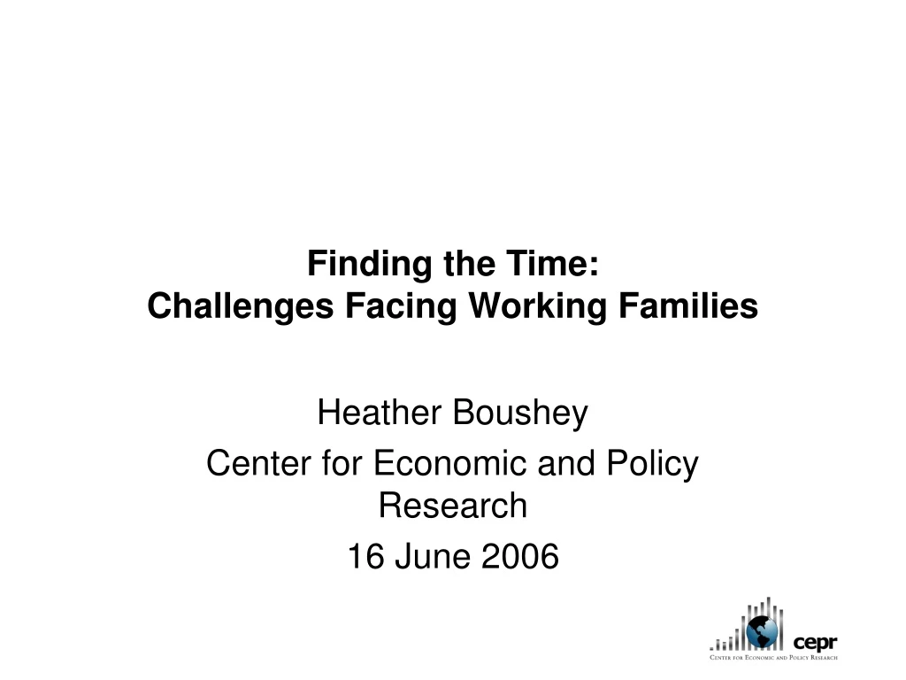 finding the time challenges facing working families