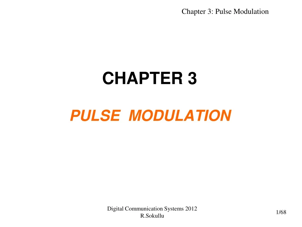 chapter 3 pulse modulation