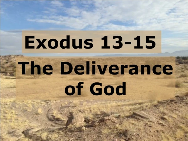 Exodus 13-15