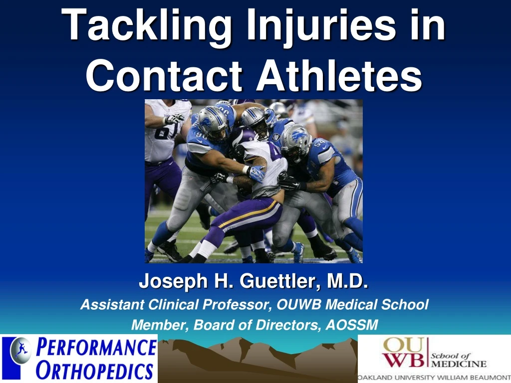 tackling injuries in contact athletes joseph