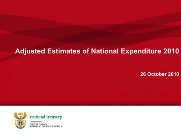 Adjusted Estimates of National Expenditure 2010 26 October 2010