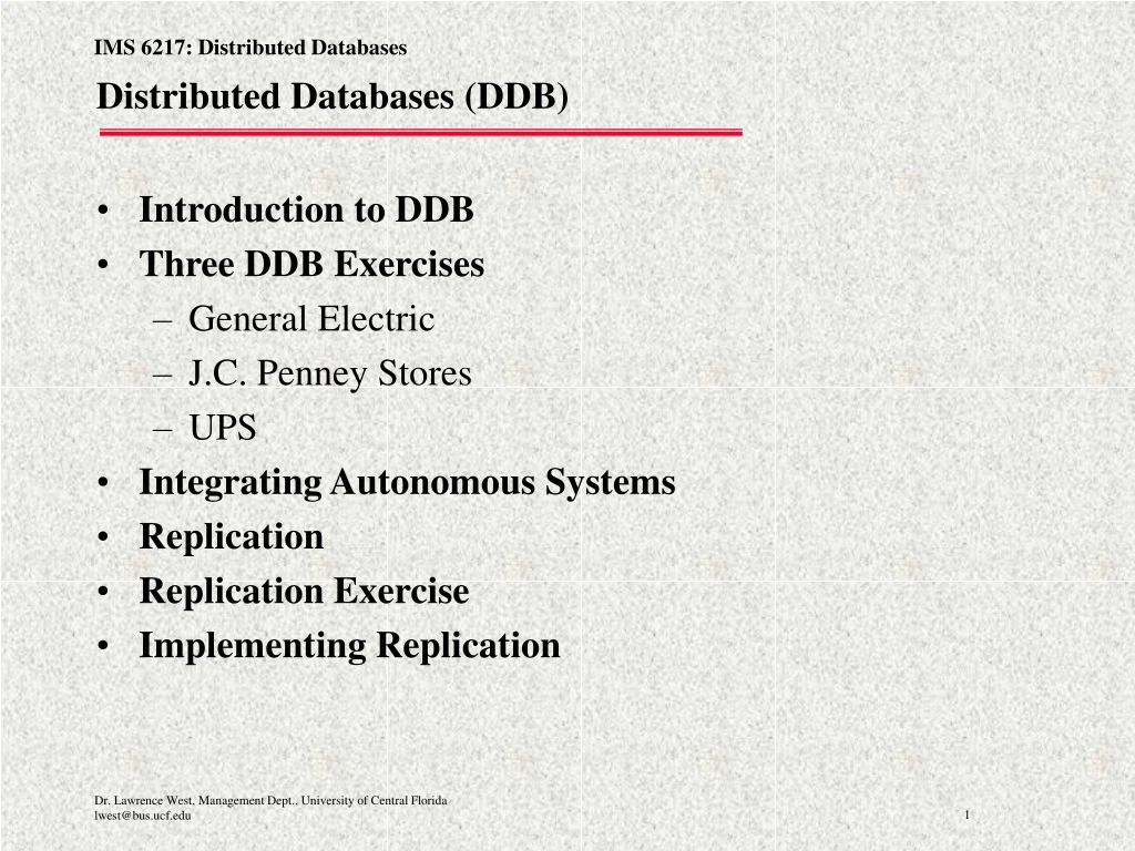distributed databases ddb