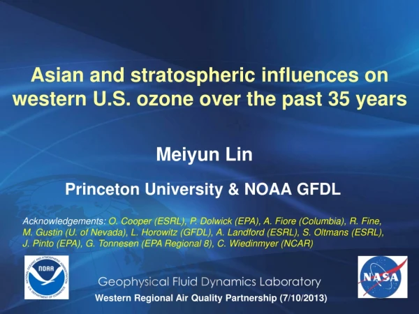 Asian and stratospheric influences on western U.S. ozone over the past 35 years