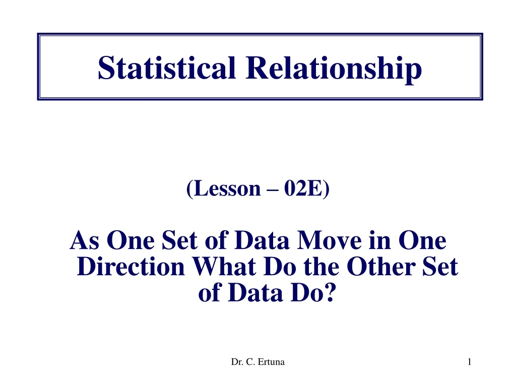 statistical relationship