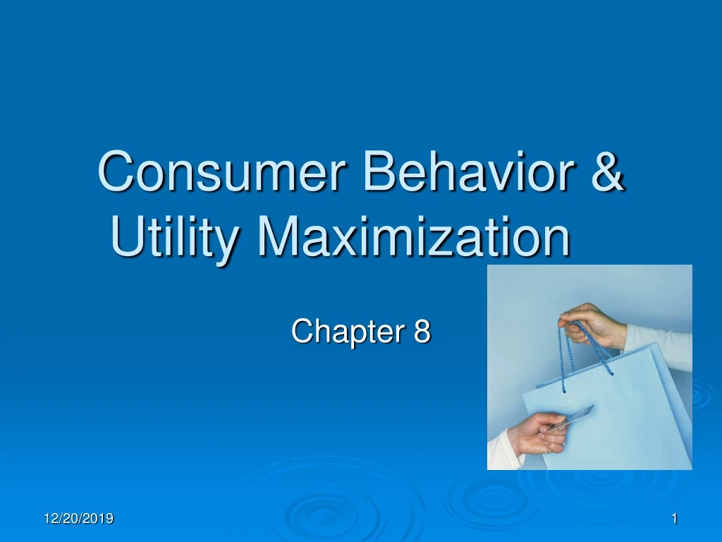 consumer behavior utility maximization