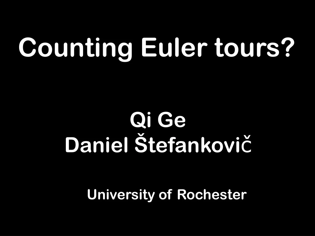 counting euler tours