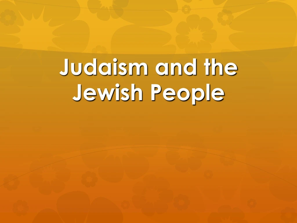 judaism and the jewish people