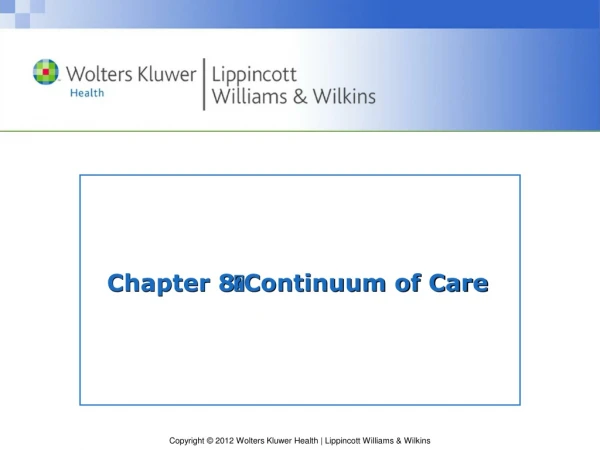 Chapter 8  Continuum of Care