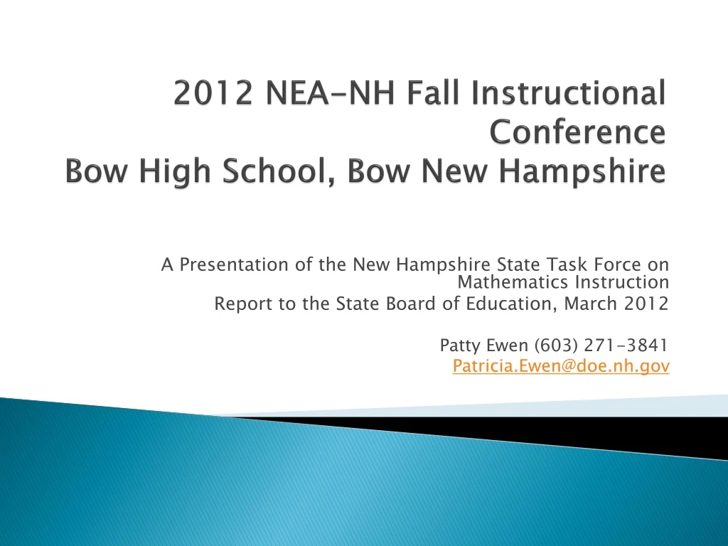 2012 nea nh fall instructional conference bow high school bow new hampshire