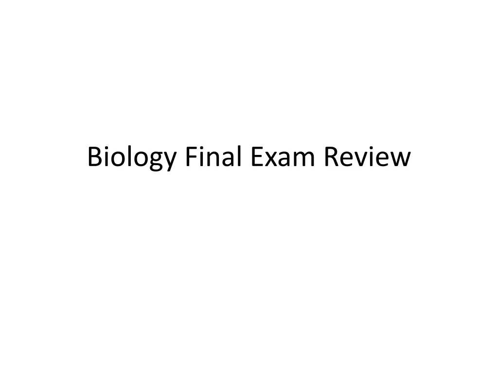 biology final exam review