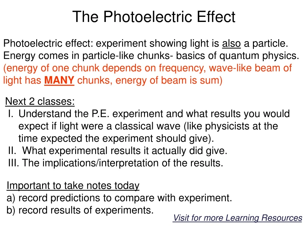 the photoelectric effect