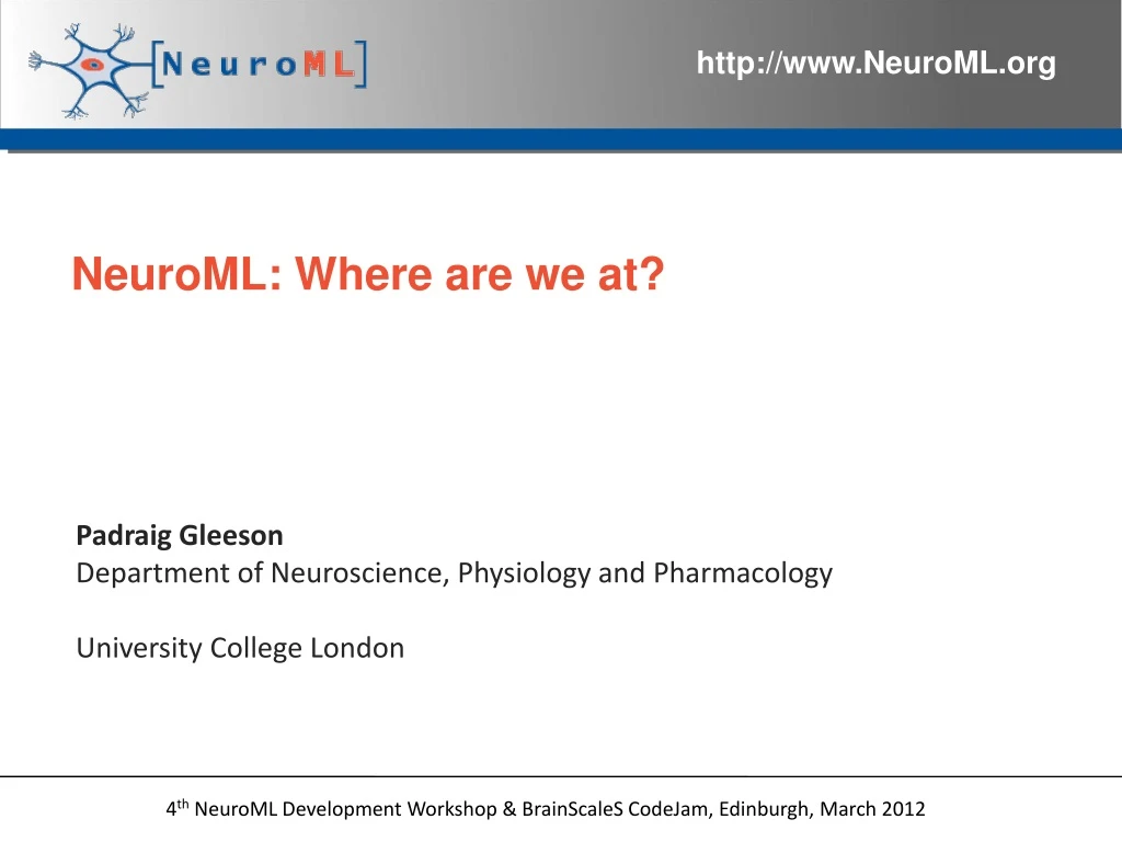 neuroml where are we at