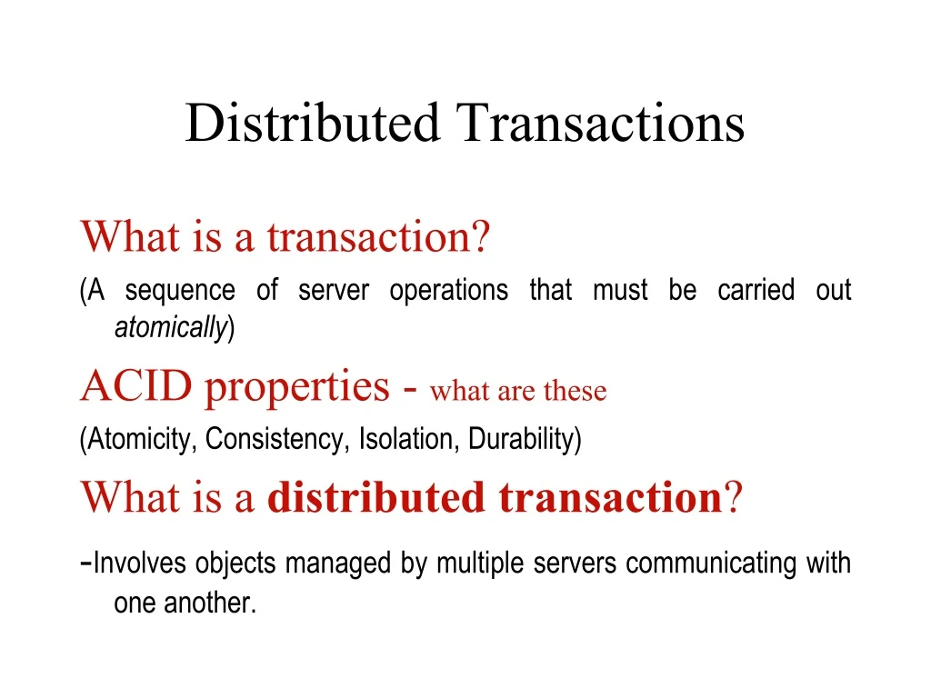 distributed transactions