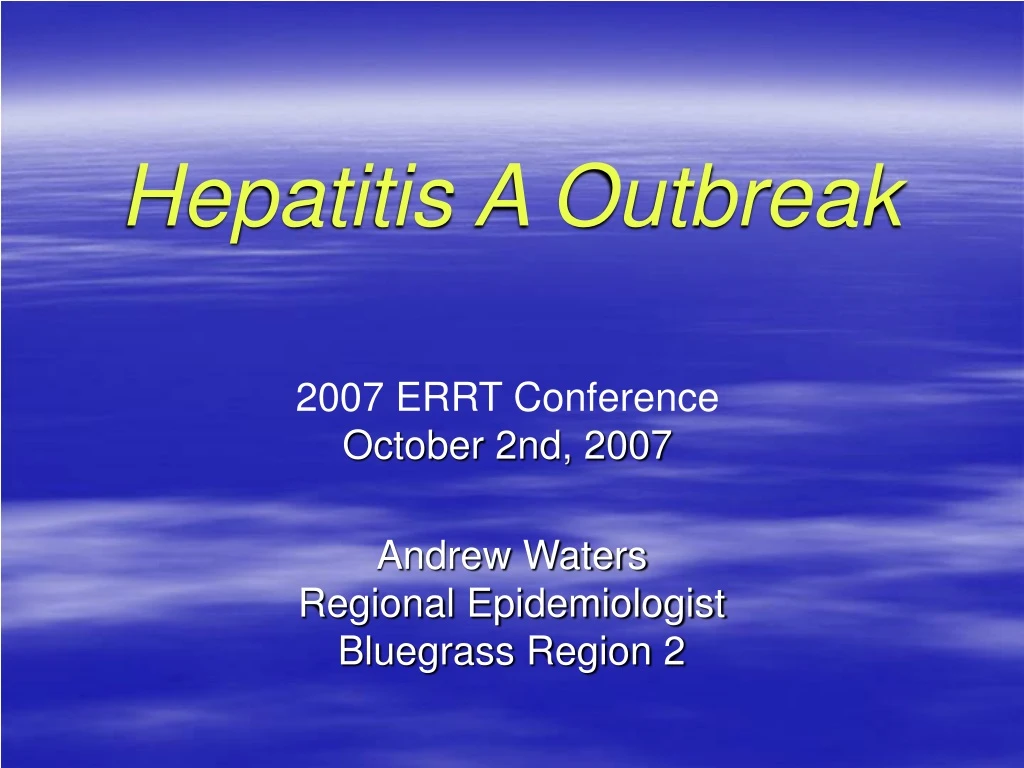 hepatitis a outbreak