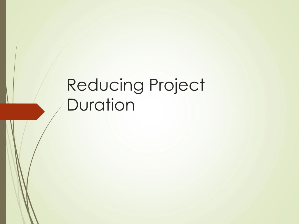 reducing project duration
