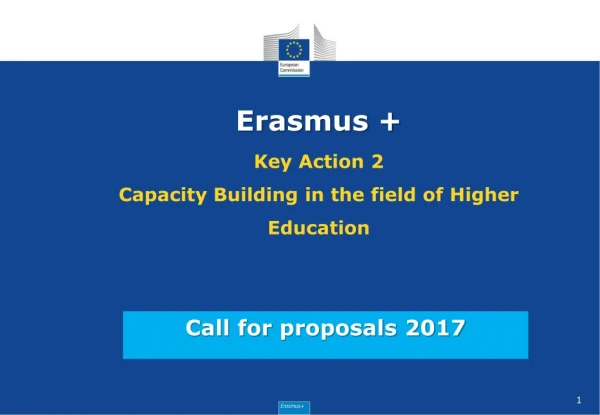 Erasmus + Key  Action 2 Capacity Building in the field of Higher Education