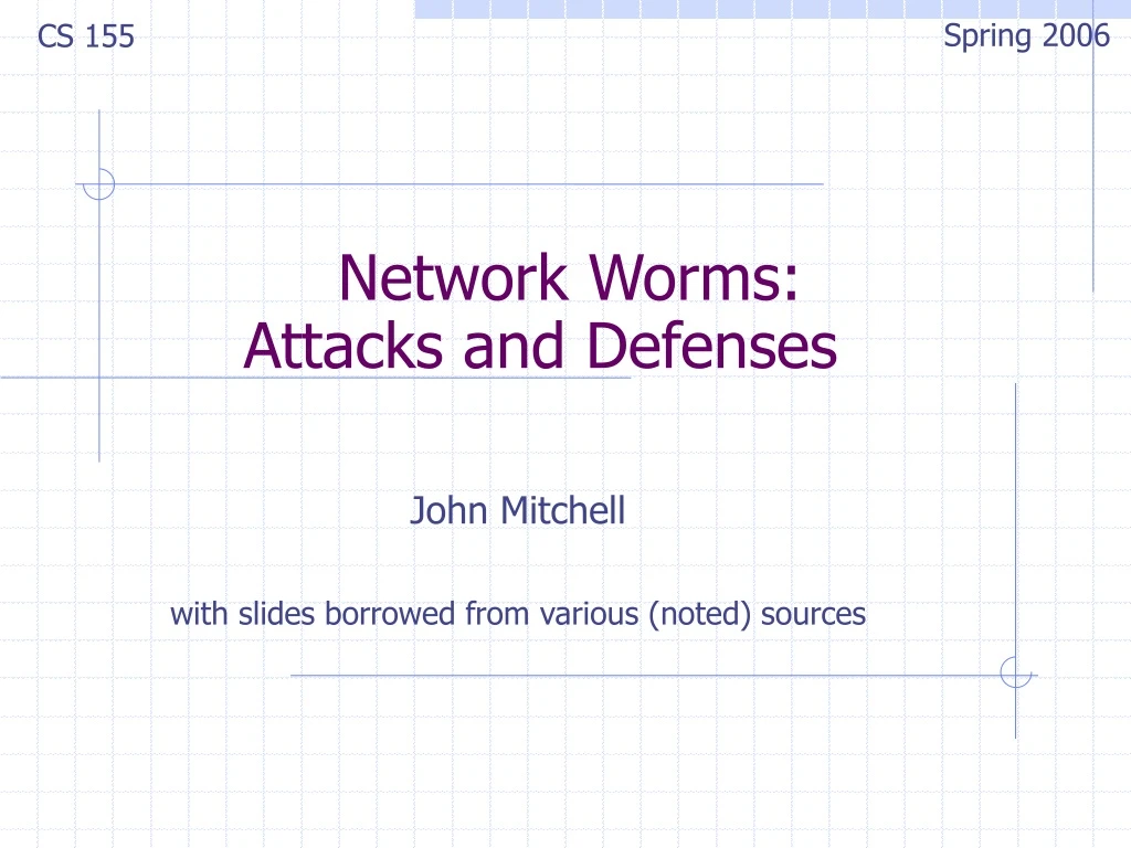 network worms attacks and defenses