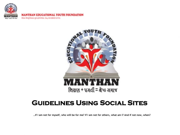 Guidelines Using Social Sites