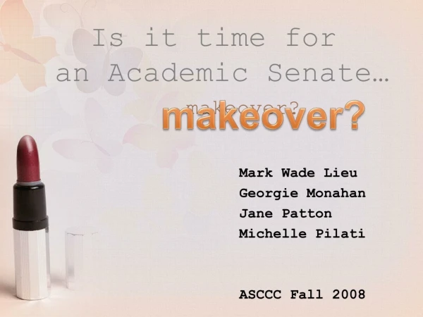 Is it time for  an Academic Senate…