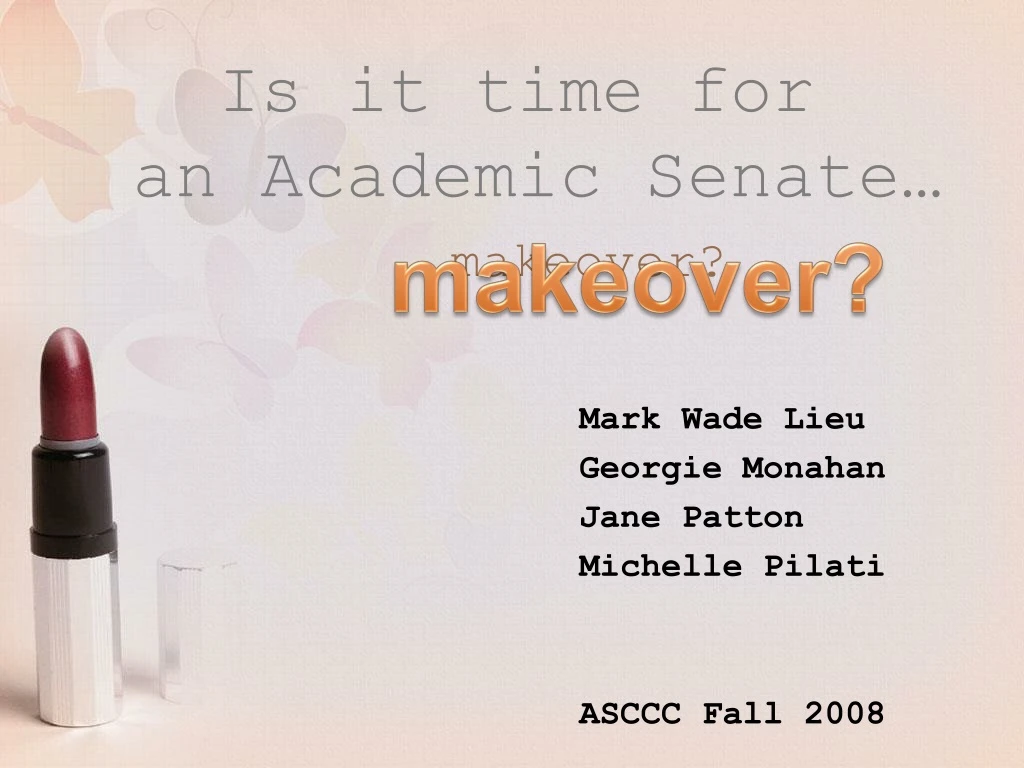 is it time for an academic senate
