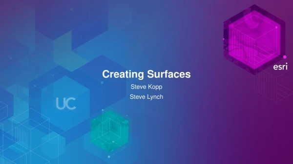 Creating Surfaces