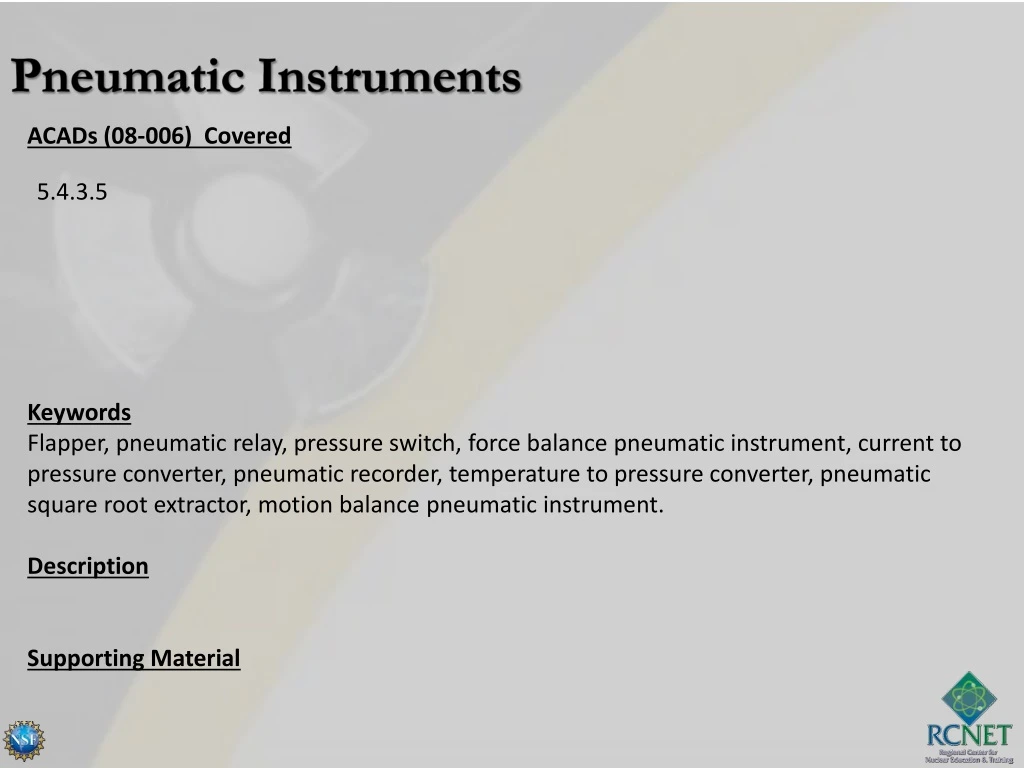 pneumatic instruments