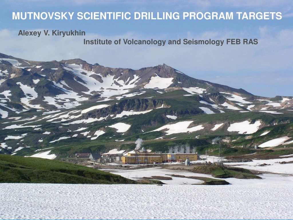 mutnovsky scientific drilling program targets