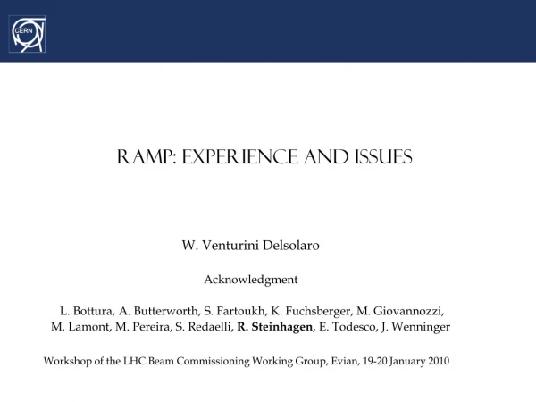 Ramp: experience and issues