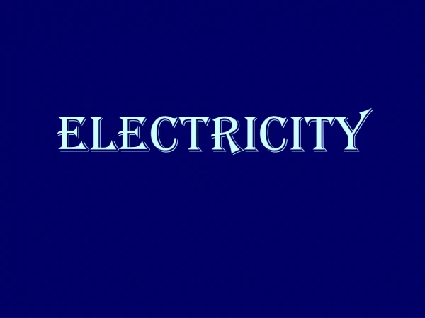 Electricity