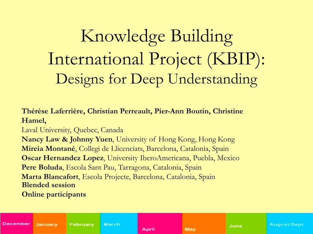 knowledge building international project kbip