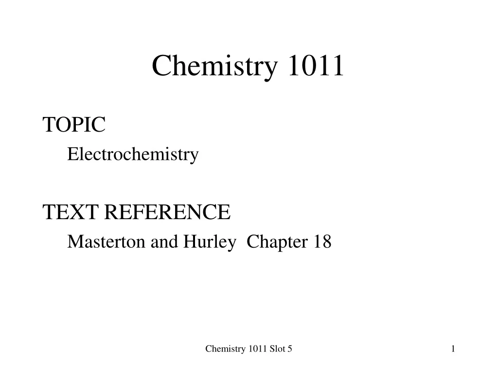 chemistry 1011