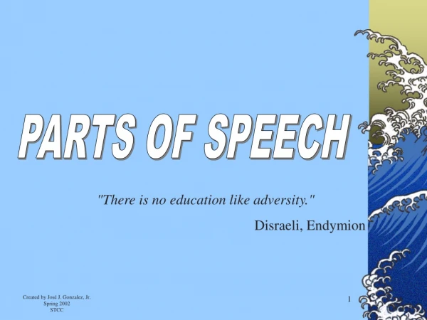 PARTS OF SPEECH