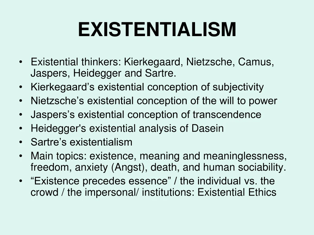 PPT - EXISTENTIALISM PowerPoint Presentation, free download - ID:9149712