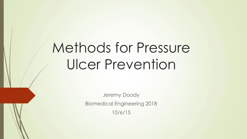methods for pressure ulcer prevention