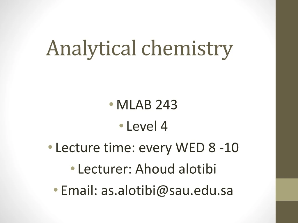 analytical chemistry