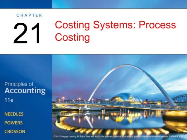 Costing Systems: Process Costing