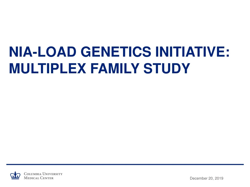 nia load genetics initiative multiplex family study