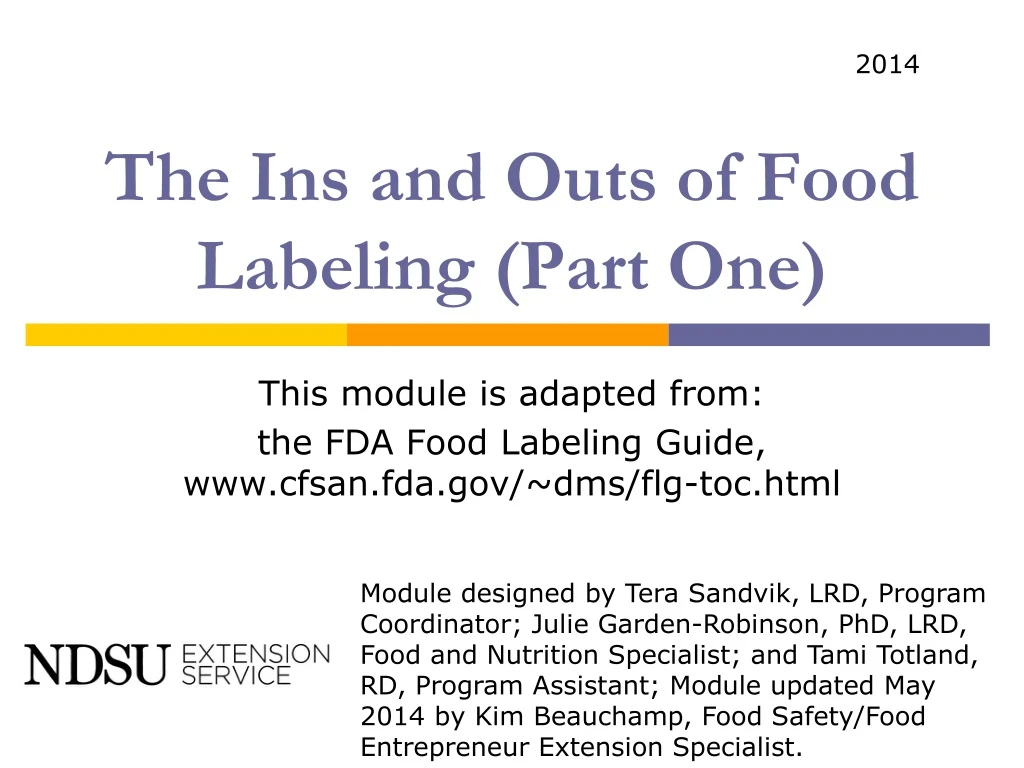 the ins and outs of food labeling part one