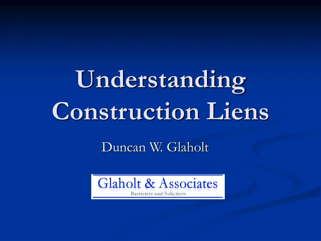 understanding construction liens