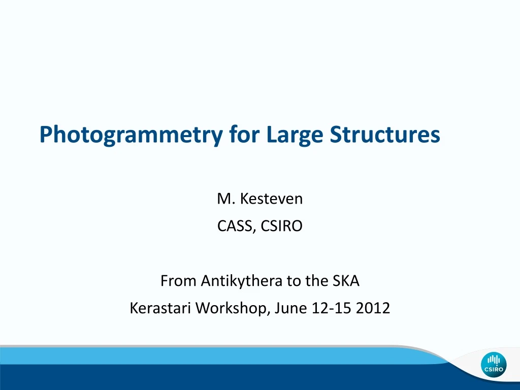 photogrammetry for large structures